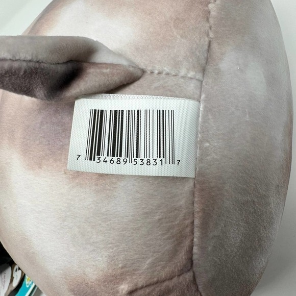 Original Squishmallows Zerdan Dog Fuzzy Ears 8" Plush Marbled Brown Gray Winking - Picture 15 of 16